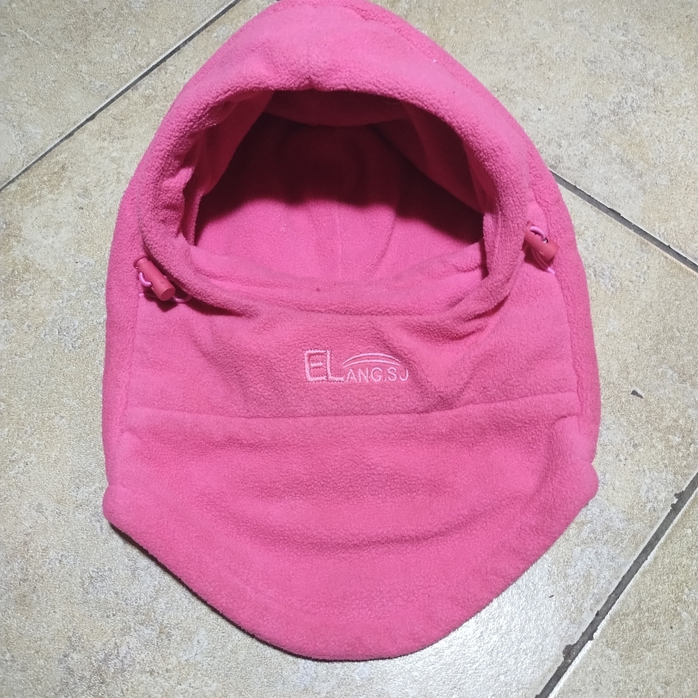 Youth Pink Fleece Head Warmer O/S